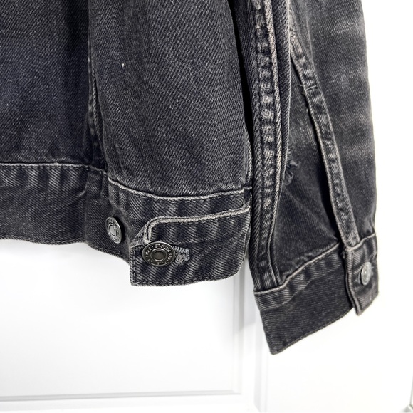FREE PEOPLE We The Free NEW Jolene Trucker Jacket NEW Washed Black Size S - Picture 13 of 16